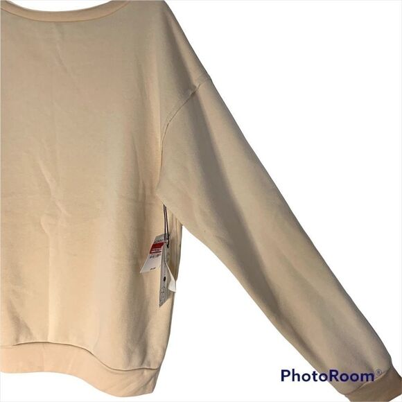 Treasure & Bond Tan Bleached Soft Raw Edge Sweatshirt Size Small - Picture 4 of 7